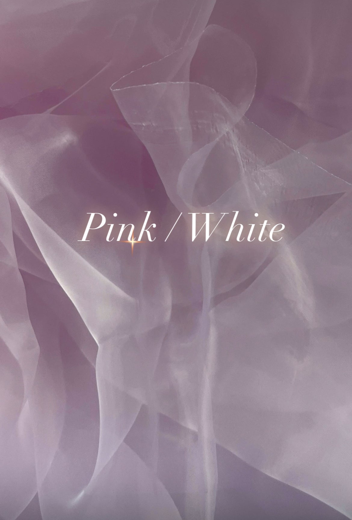 MistVeil Organza Yardage, Pink/ White Colour Shifting | MistVeil