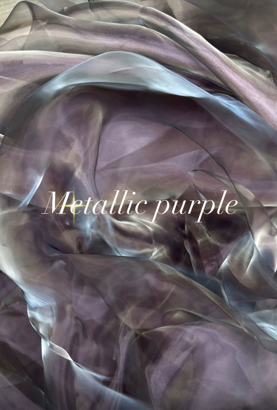 PRE ORDER MistVeil Organza Yardage, Metallic Purple | MistVeil