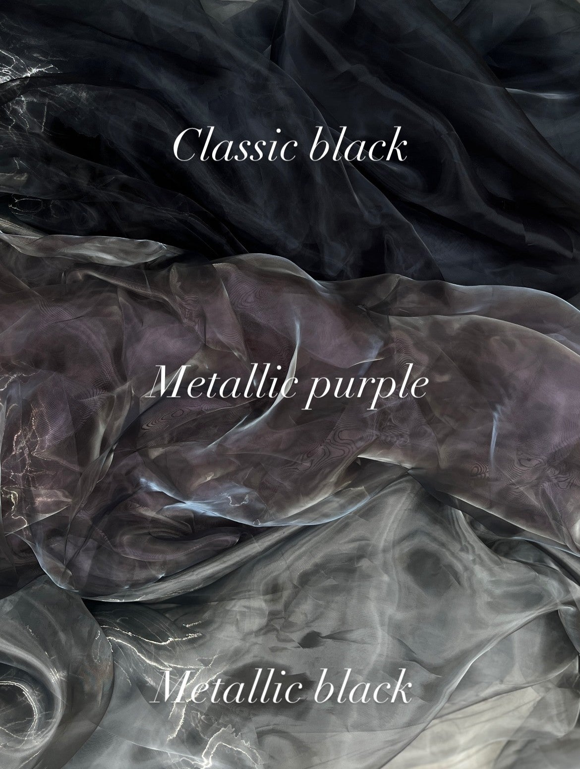 PRE ORDER MistVeil Organza Yardage, Metallic Purple | MistVeil